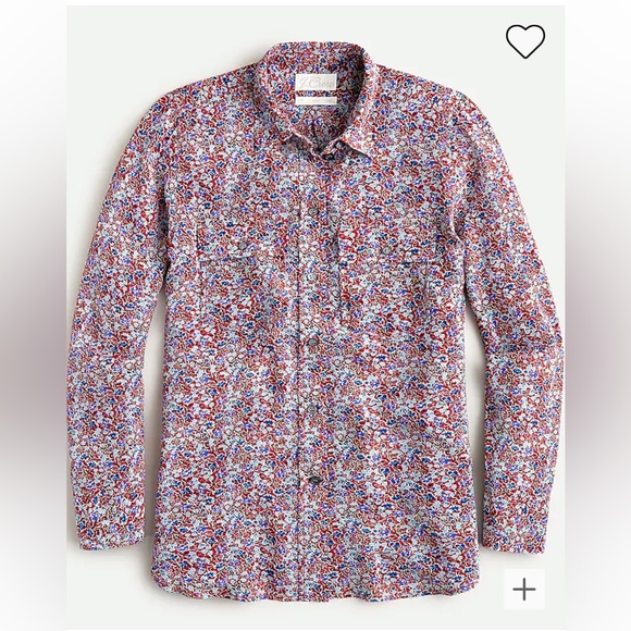JCrew Classic-fit silk shirt in floral. Size 0. - Picture 3 of 16